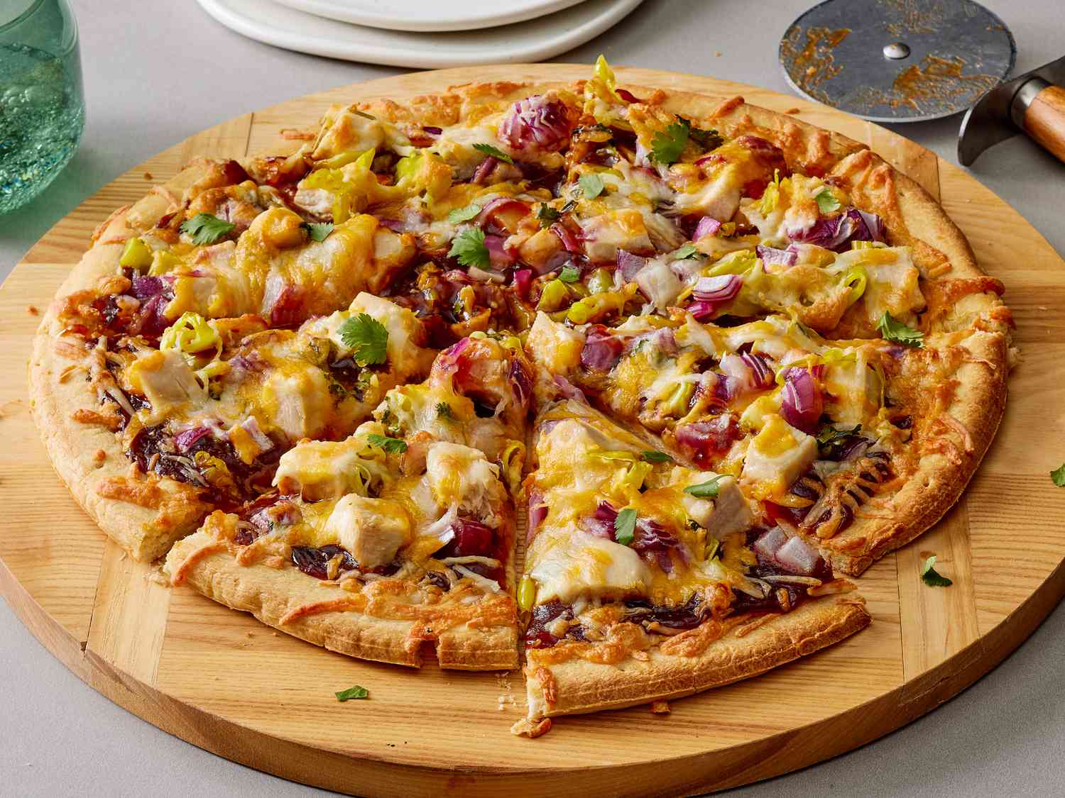 BBQ chicken pizza